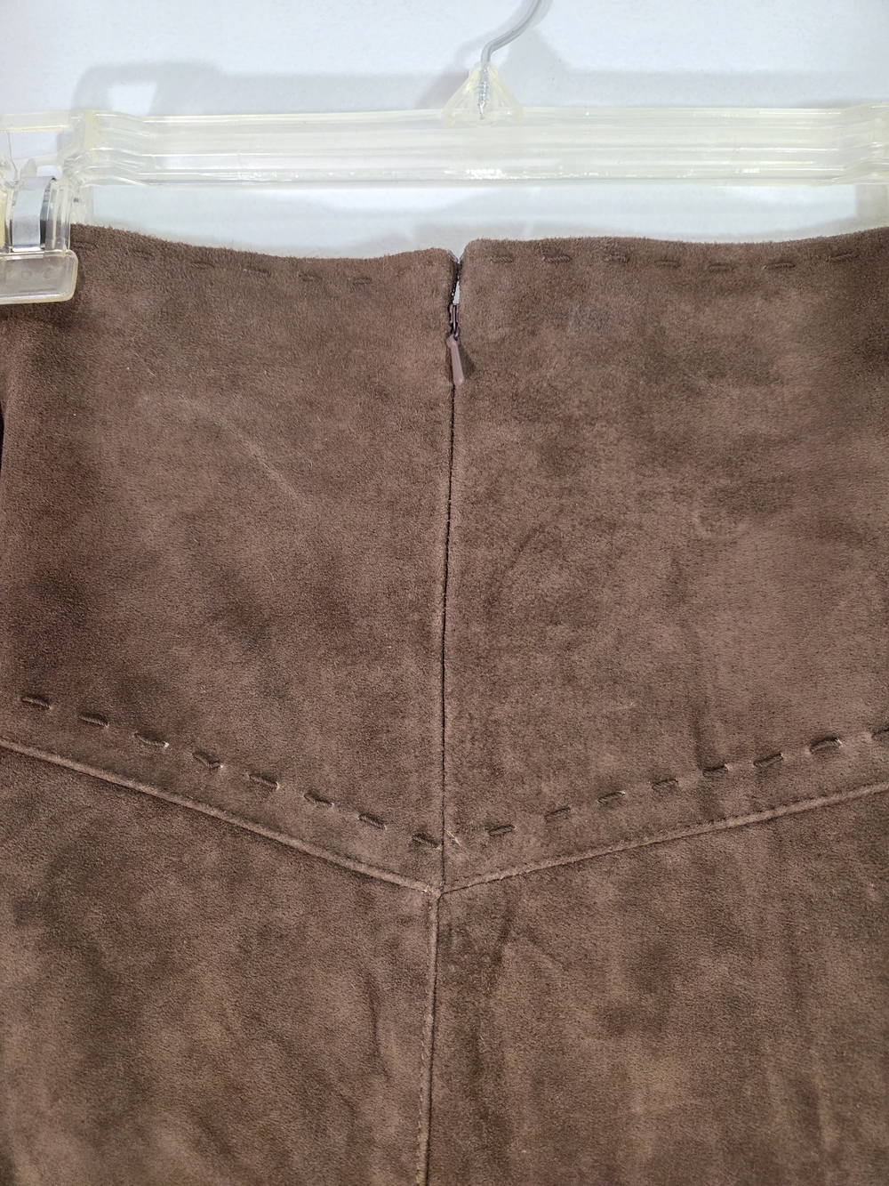 Suede Maxi Skirt Dark Brown Chocolate Fully Lined - Picture 4 of 13